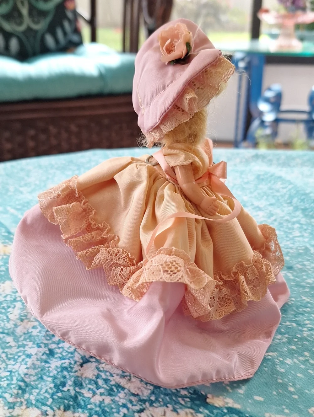 1940s Vintage Pink Peach Hollywood  Doll